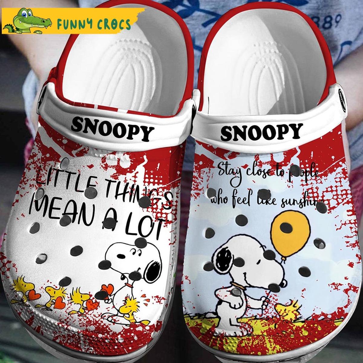 Love Snoopy And Woodstock Flower Crocs Slippers