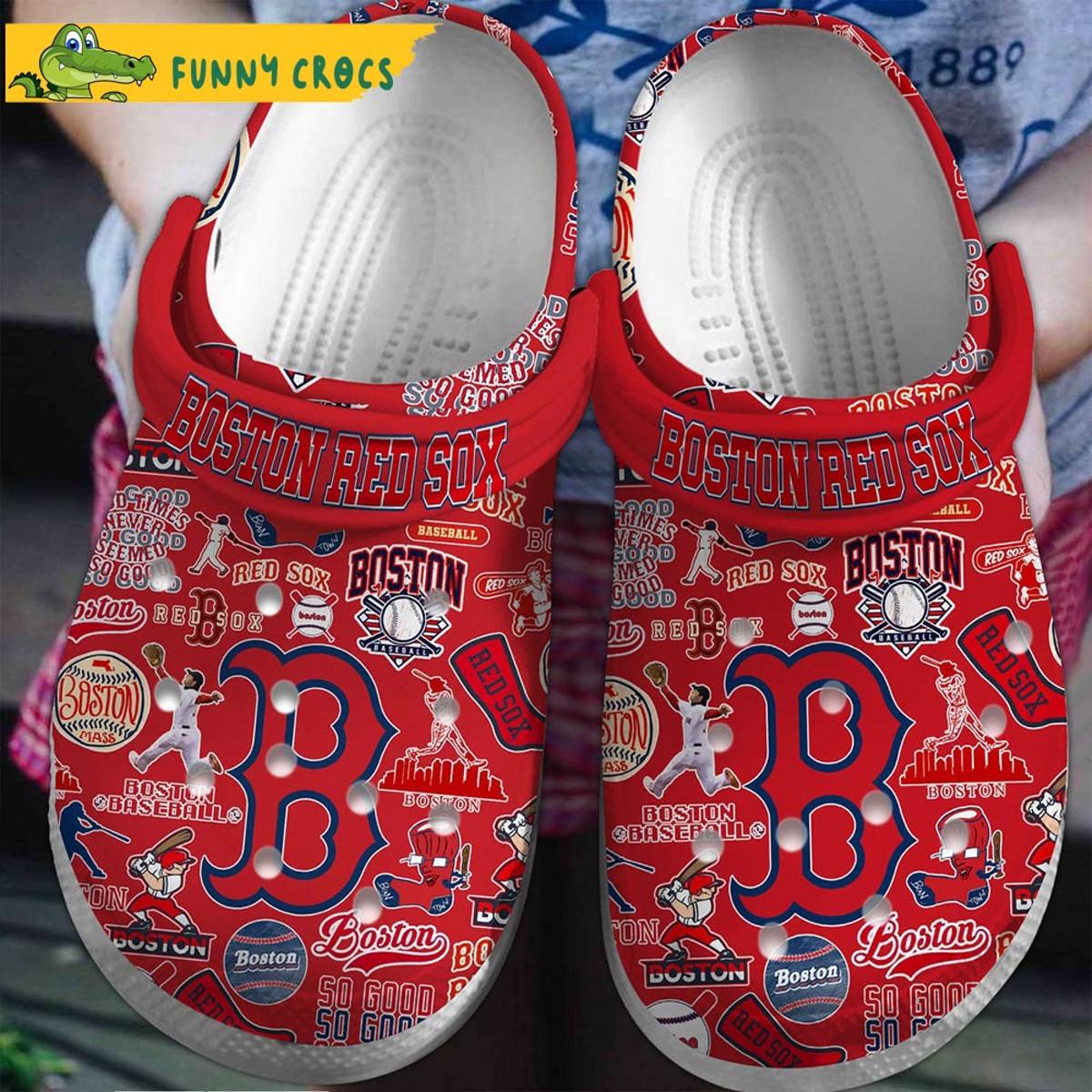 Boston Red Sox Mlb Crocs Slippers