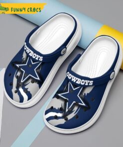 Logo Dallas Cowboys Blue Crocs Slippers