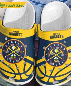 Logo Denver Nuggets Basketball Crocs Slippers