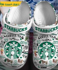 Personalized I Love Starbucks Coffee Crocs Shoes