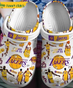 Los Angeles Lakers Nba White Crocs Shoes