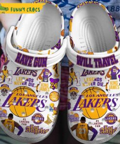 Los Angeles Lakers Nba White Crocs Slippers