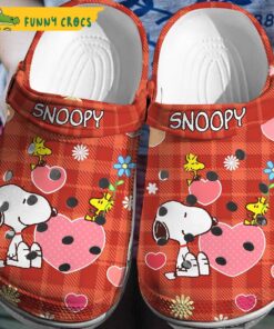 Love Snoopy And Woodstock Flower Crocs Slippers