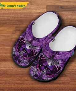 Lovers Birthday Purple Butterfly Crocs Clog Shoes