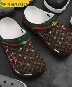 Luxury Gucci Snake Fly Vintage Web Brown Crocs Slippers