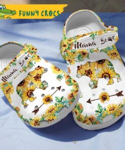 Sunflower Stained Glass Pattern Crocs Shoes