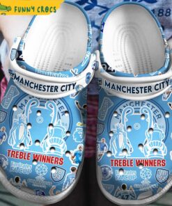 Manchester City Treble Winners Soccer Crocs Sandals