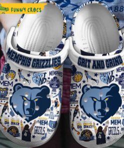 Memphis Grizzlies Nba White Crocs Slippers