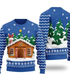 Men Gingerbread House Xmas Sweater