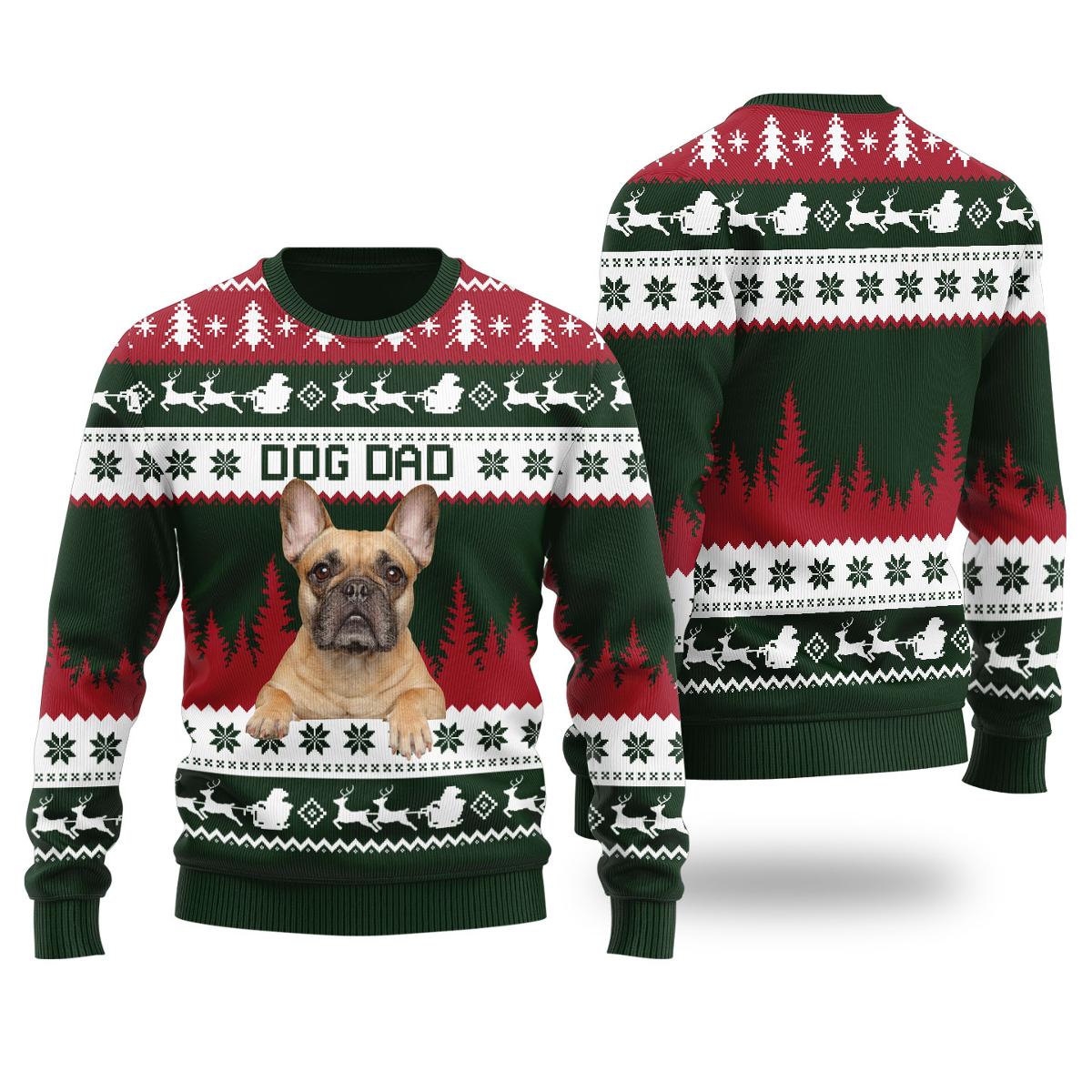 Womens Dog Mom Custom Christmas Sweater