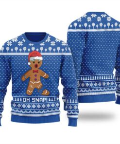 Mens Oh Snap Gingerbread Christmas Sweaters Women