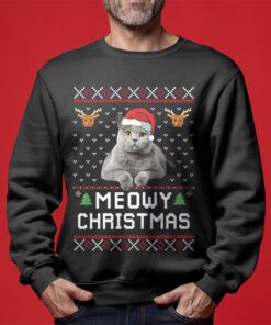 Meowy Christmas Custom Cat Christmas Sweater