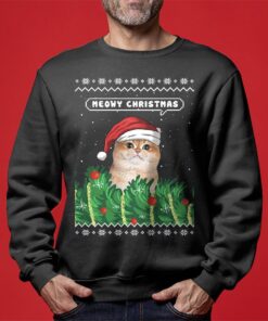 Meowy Christmas Custom Cat Ugly Christmas Sweater