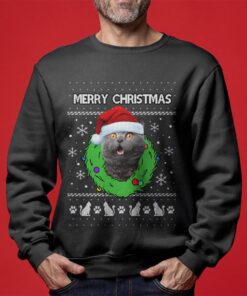 Merry Christmas Custom Cat Ugly Sweater