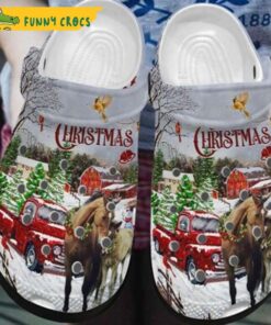 Merry Christmas Horse Crocs Sandals