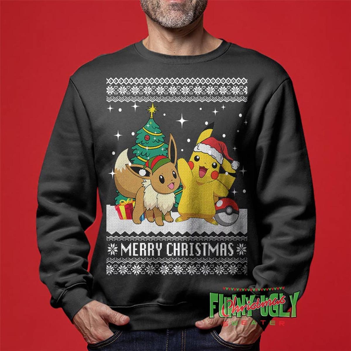 Merry Christmas Pokemon Christmas Sweater