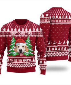 Merry Christmas Ya Filthy Animal Custom Ugly Sweater