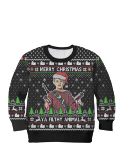 Merry Christmas Ya Filthy Animal Kid’s Ugly Sweaters