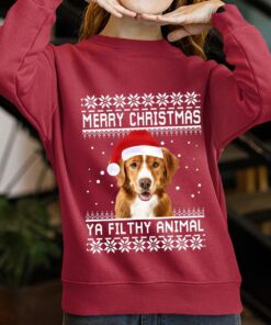 Merry Christmas You Filthy Animal Sweater Custom Dog Ugly Sweater