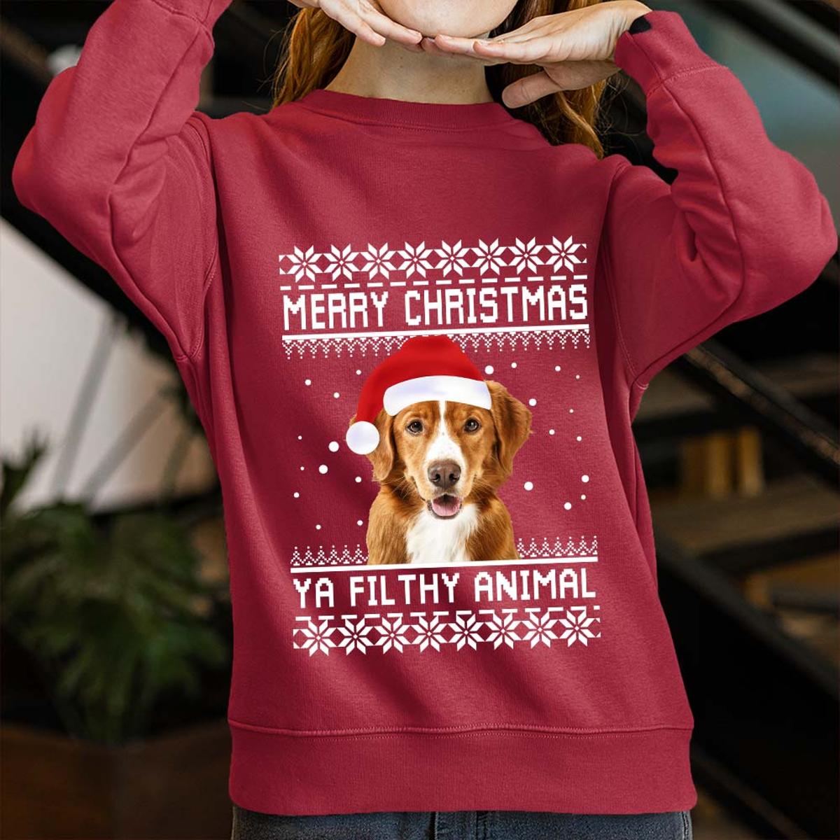 Funny Sayings Ya Filthy Animal Custom Ugly Sweater