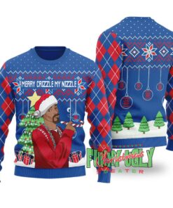 Merry Crizzle Snoop Dogg Ugly Christmas Sweater