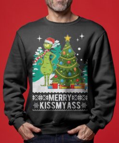 Merry Kissmyass Grinch Ugly Sweater