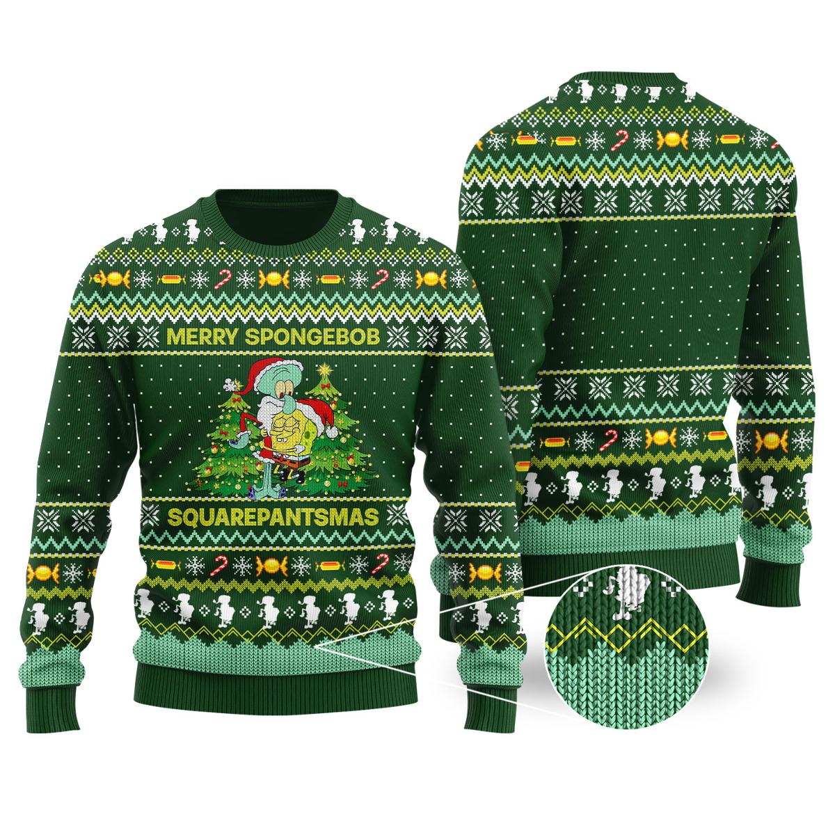 Merry Spongebob Squarepants Funny Christmas Sweater