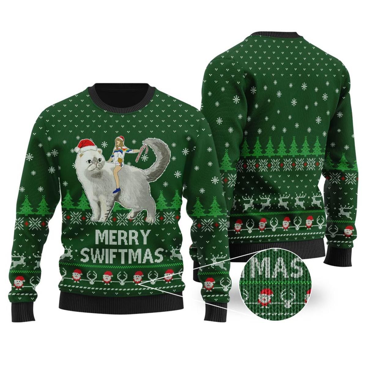 Merry Swiftmas Taylor Swift Ugliest Sweaters For Christmass