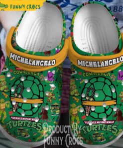 Michelangelo Ninja Turtle Green Crocs Sandals