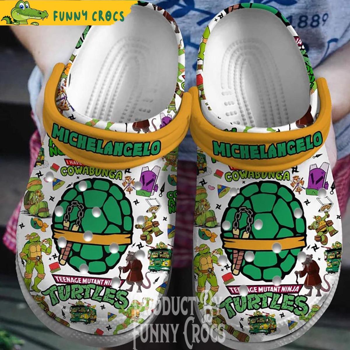 Ninja Turtle Face Leonardo Crocs Slippers