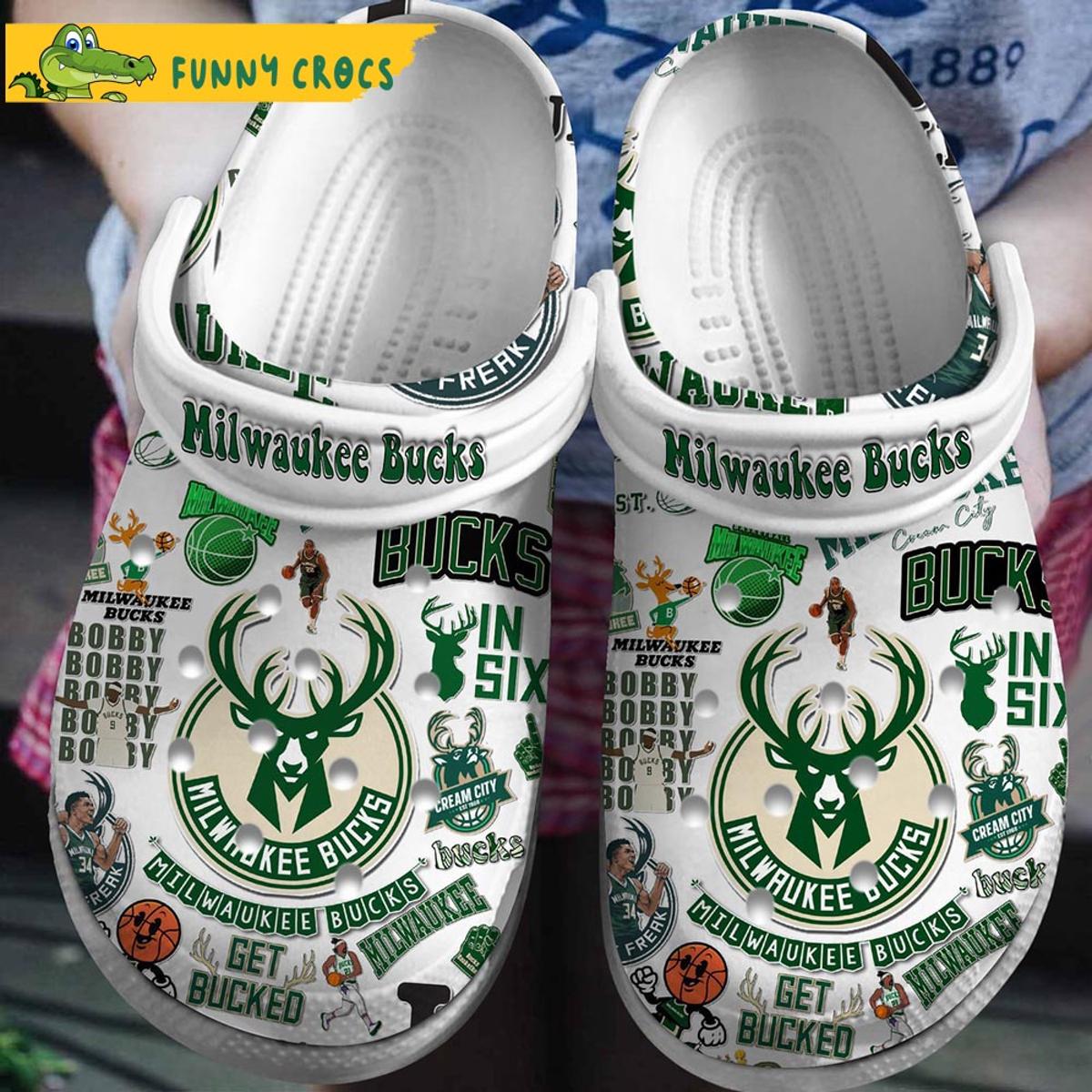 Milwaukee Bucks Nba Green Crocs Sandals