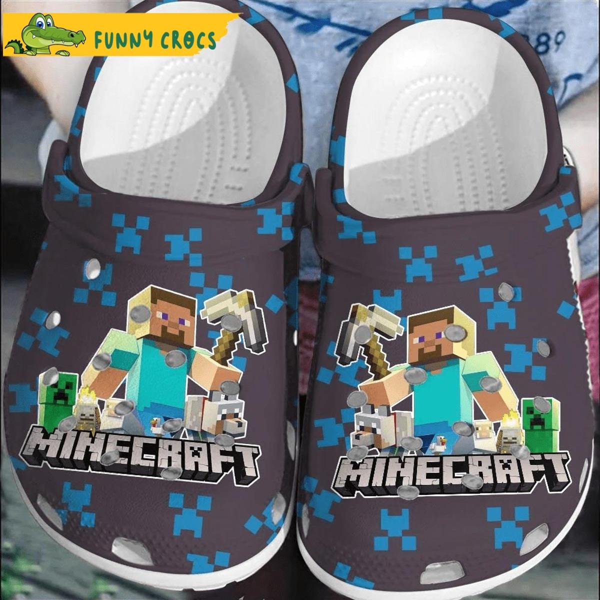 Green Minecraft Crocs Slippers