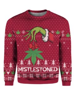 Mistlestoned Weed Christmas Sweater