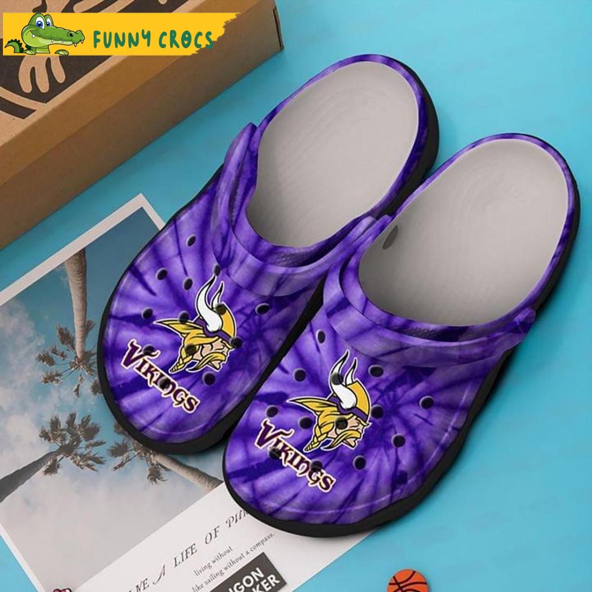 Nfl Hippie Tie Dye Vikings Crocs Clog Shoes