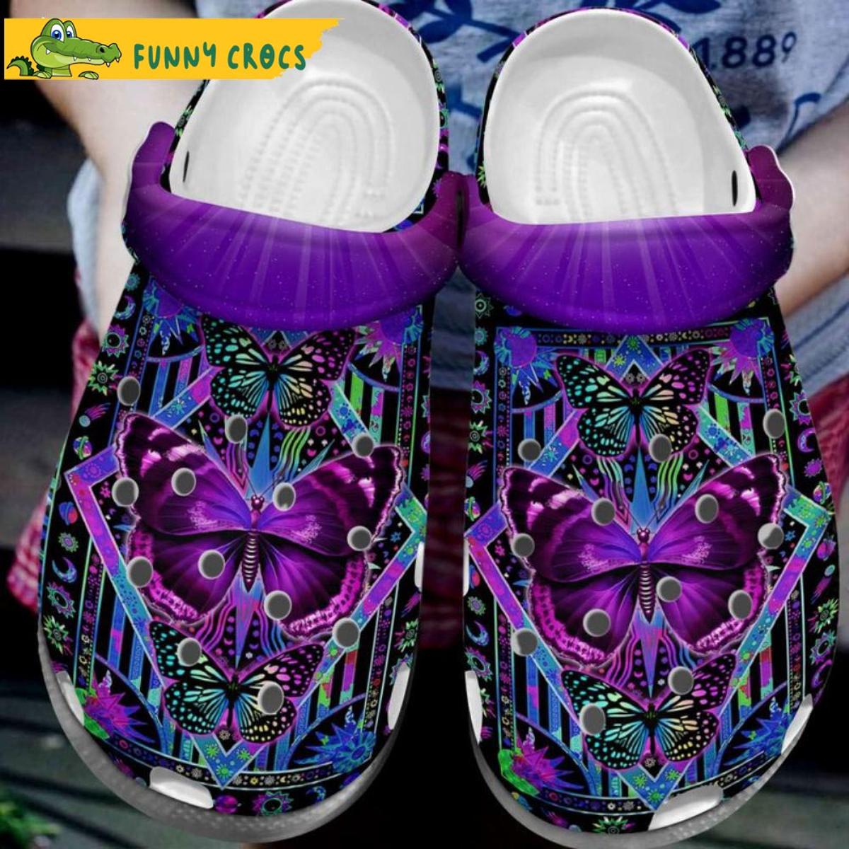 Mom And Daughter Colorful Butterfly Crocs Clog