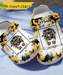 Sunflower Stained Glass Pattern Crocs Shoes