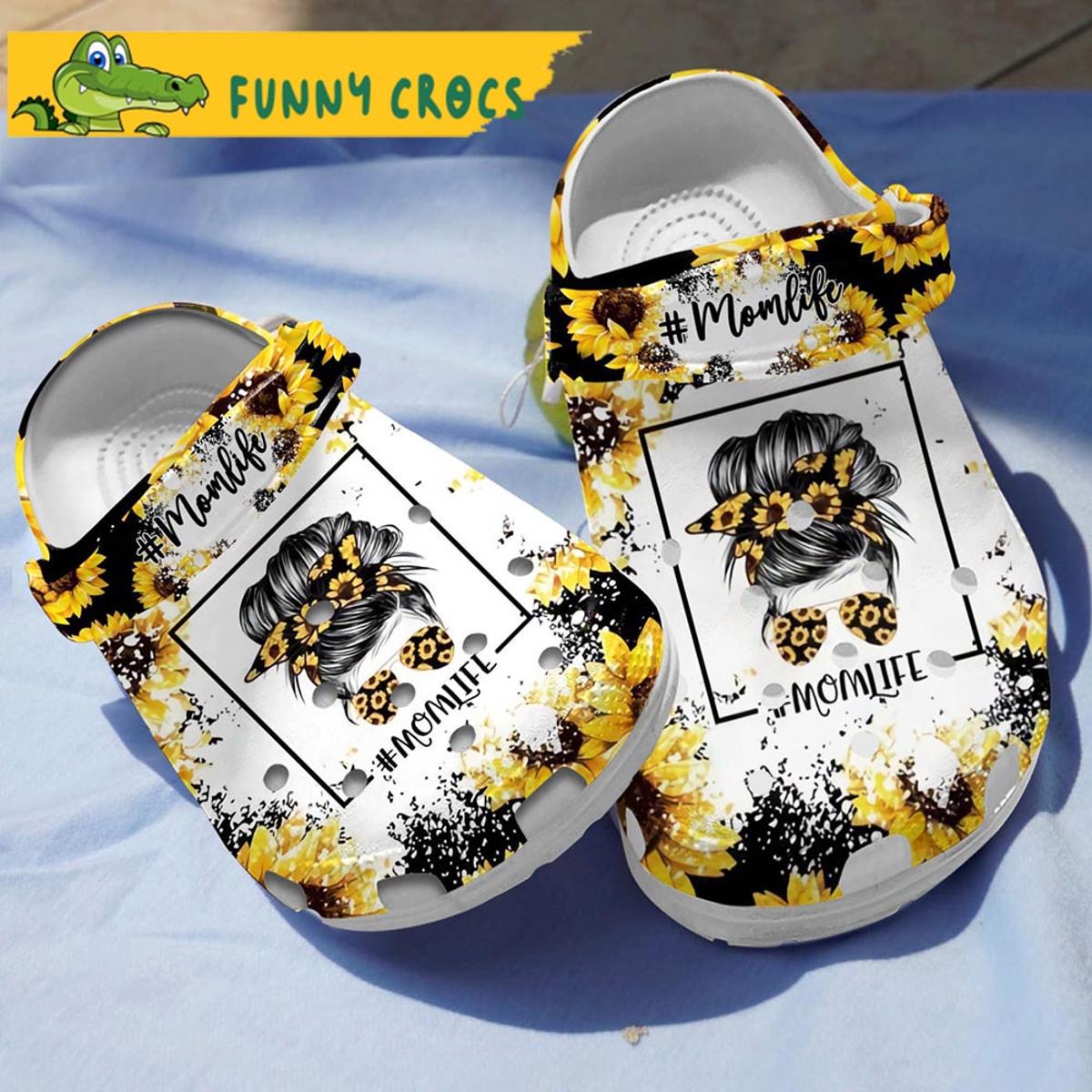 Mama Bear Sunflower Gifts Crocs Slippers