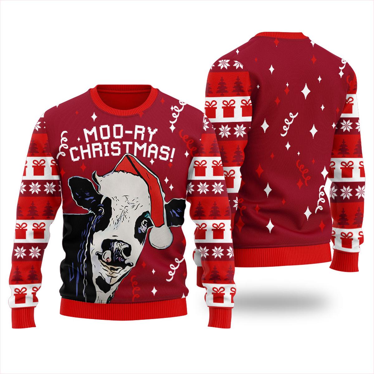 Santa Barry Wood Cute Christmas Sweaters Womens