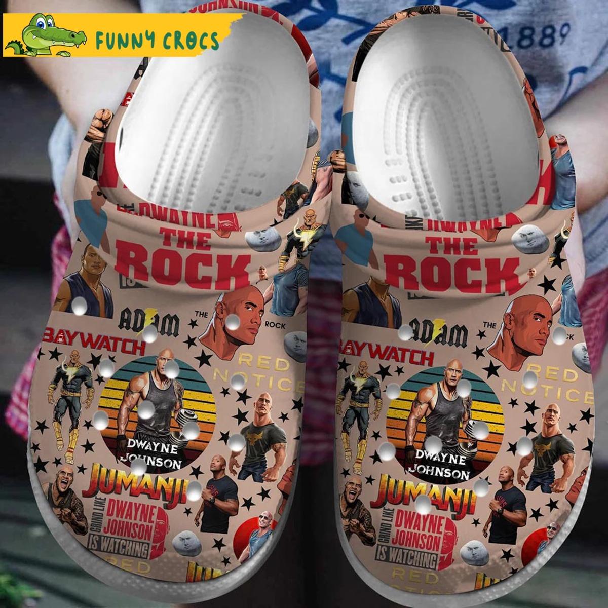 Movie Black Adam The Rock Crocs Shoes