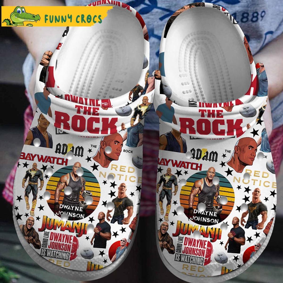 Movie Black Adam The Rock Crocs Clog Shoes