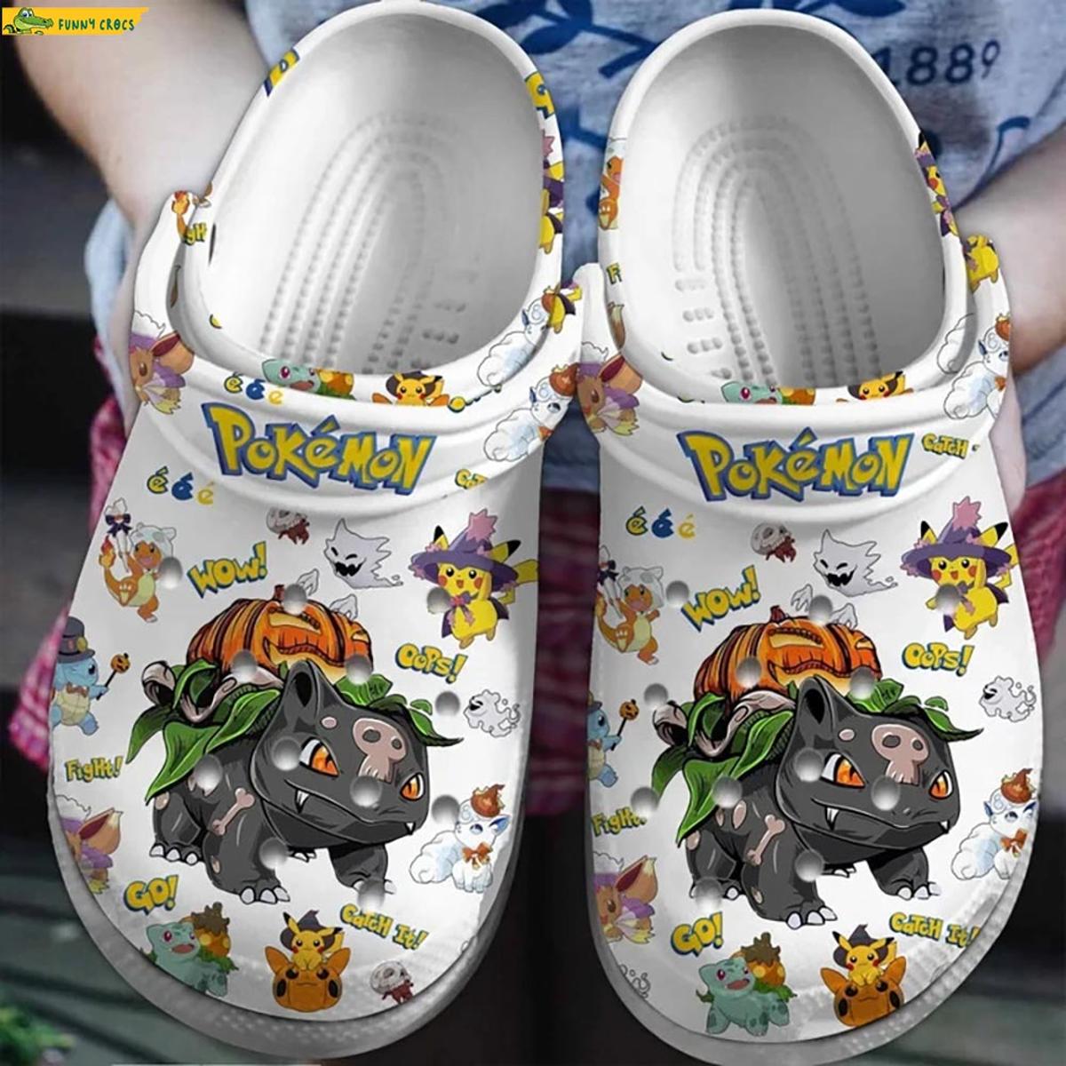 Halloween Stich And Pikachu Pokemon Crocs Slippers