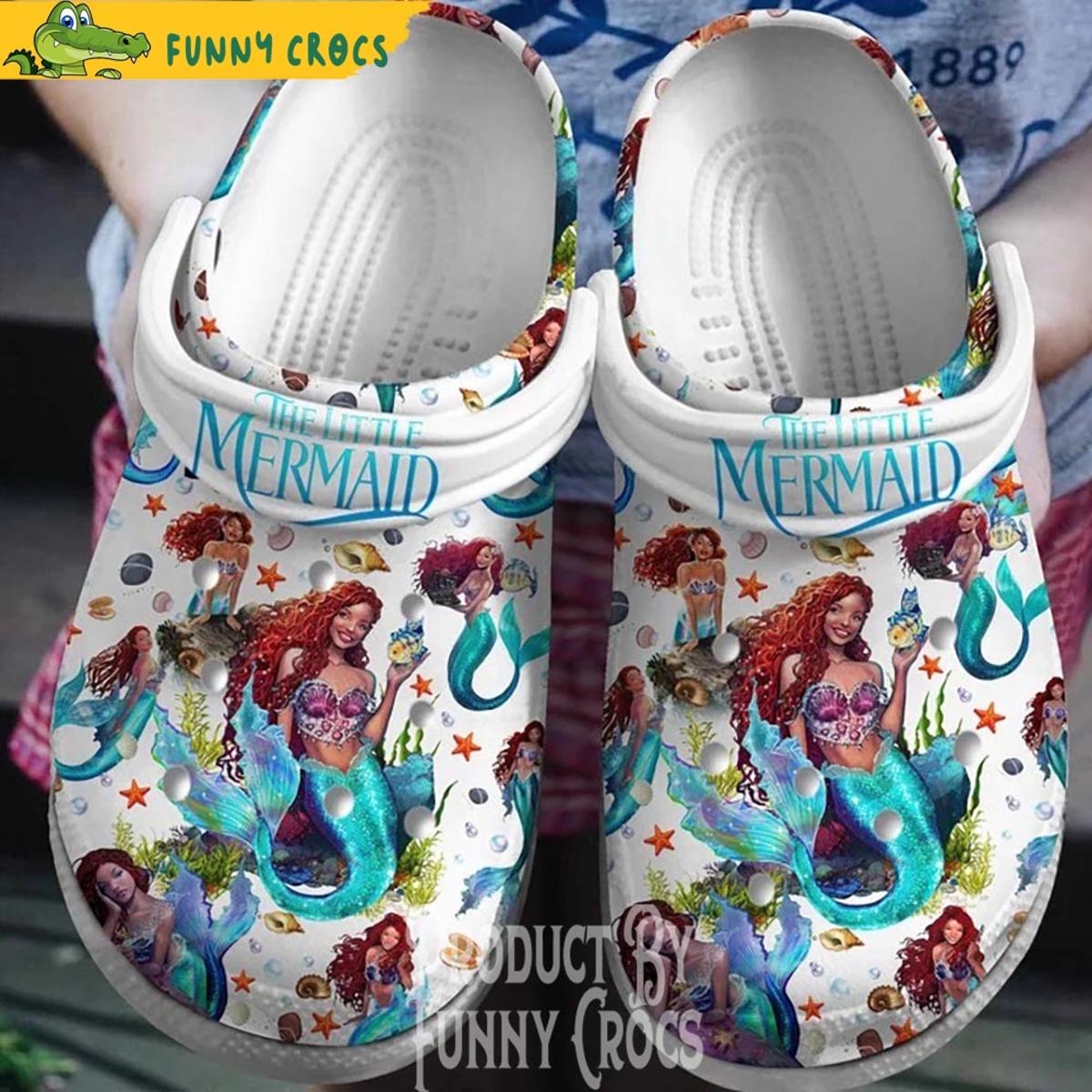 Funny Pink Purple Mermaid Crocs Slippers