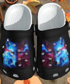 Wolf Winter Crocs Clog Shoes