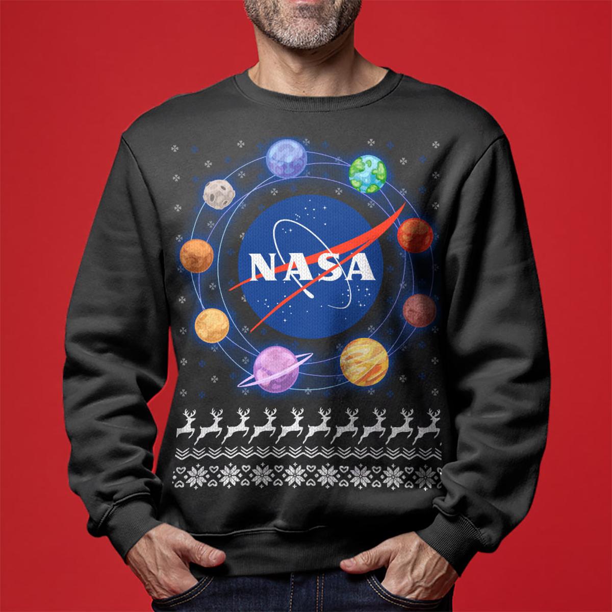 Nasa Solar System Funny Ugly Christmas Sweater