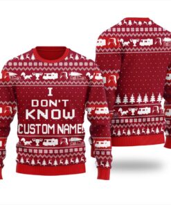 National Lampoon I Dont Know Custom Face Christmas Sweater