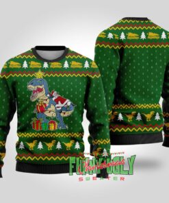 National Lampoon Santa On Dinosaur Christmas Sweater