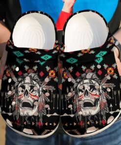 Native Skull Crocs Clog Shoes