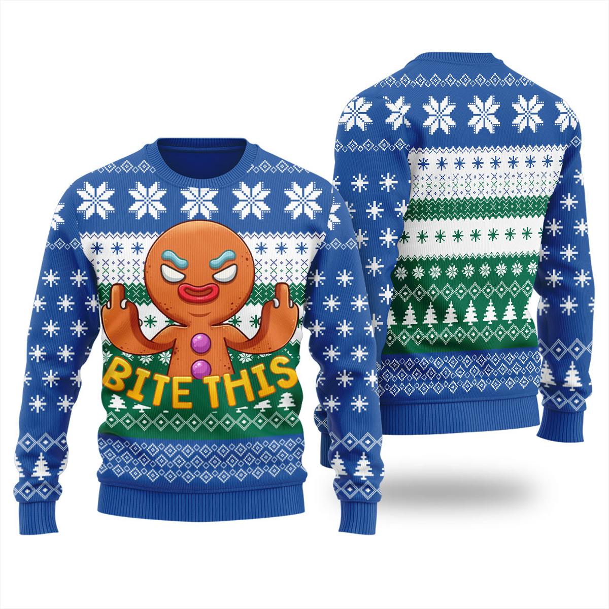 Naughty And I Gnome It Funny Christmas Sweaters