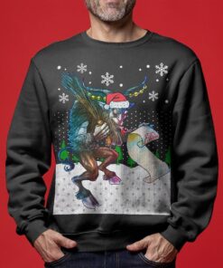 Naughty List Krampus Funny Christmas Sweaters